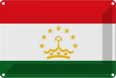 Produktbild von vianmo Blechschild 20x30 cm Tadschikistan Tajikistan Flagge Fahne Wappen
