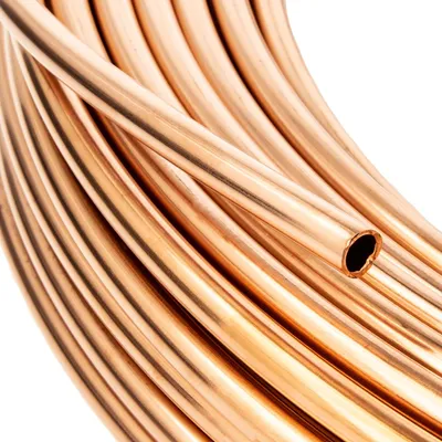 Produktbild von tecuro Kupferrohr, weich R220, RAL-DVGW, Ø 8 x 1,0 mm, Meterware als Ring gewickelt, nach EN 1057, DVGW