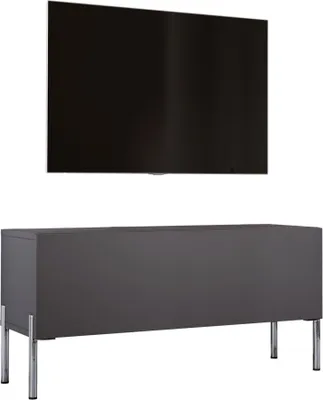 Produktbild von TV-SCHRANK : Anthrazit mit Beinen in Chrom, 100 x 52 x 32 cm