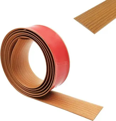 Produktbild von Selbstklebendes Übergangprofil - 15 Meter - 4 cm - Bodenübergang - PVC - glatt - Fliesen - Holzböden - gelbe Holzoptik