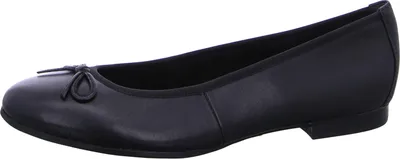Produktbild von Tamaris Damen Ballerina klassisch Schleife Leder 1-22116-41, Größe:37 EU, Farbe:Schwarz