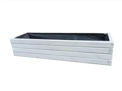 Obrázok produktu pre NOVINKA Drevený kvetináč TOP Planter terasa záhrada D2 biely (100 cm)