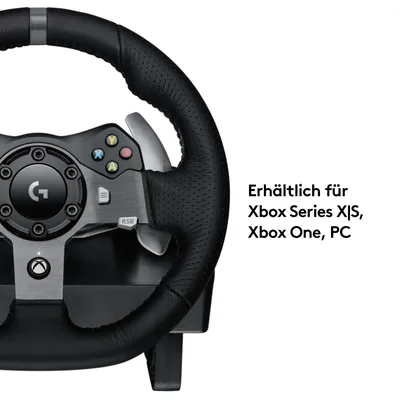 Produktbild von Logitech Bundle G920 Driving Force Racing Wheel + Logitech Astro A10 Xbox Gaming-Headset, Weiß (Xbox One und PC, Leder-Lenkrad, 900° Lenkbereich, Zweimotorig Force Feedback)