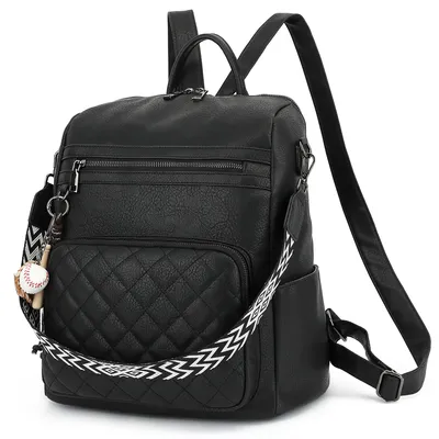 Produktbild von Cityrucksack Damen Rucksack Wasserdicht Anti-Diebstahl PolyurethanMode Reisen klein Handtasche Schultertasche 2 in 1 für Reise Outdoor
