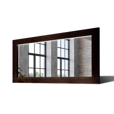Obrázek produktu pro 180x70 Velké zrcadlo LED v dubovém rámu na zeď LDR225 Oak Wenge Hladký povrch