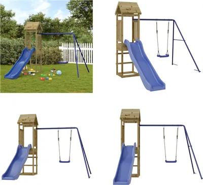 Produktbild von vidaXL Spielturm Imprägniertes Kiefernholz - Spielplatz - Spielplätze - Garten Spielplatz - Outdoor Spielplatz