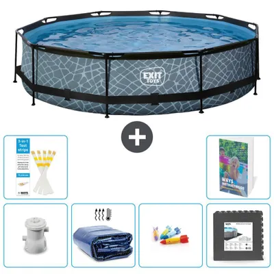 Obrázok produktu pre Výstupný bazénový obklad – vzhľad kameňa – 360 x 76 cm – 5-dielny – S177