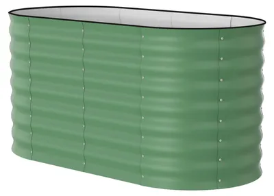 Produktbild von Hochbeet Garten - Rechteckiger Pflanzkasten 240x120x45 cm - Verzinkter Stahl - Rostfrei - Für Gemüse Blumen Kräuter - Grün