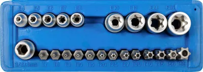 Produktbild von SW-Stahl Steckschlüsselsatz 04186L 180mm 63mm 35mm Chrom-Vanadium-Stahl 0,412kg 420g