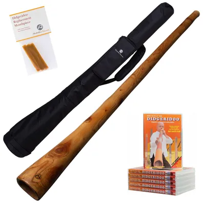 Produktbild von Mahagoni Didgeridoo 147cm – Inklusive Tasche, Kurs und Bienenwachs & DVD