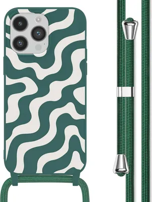 Obrázok produktu pre imoshion Silikónové dizajnové puzdro so šnúrou pre Apple iPhone 14 Pro Max - Petrol Green Groovy