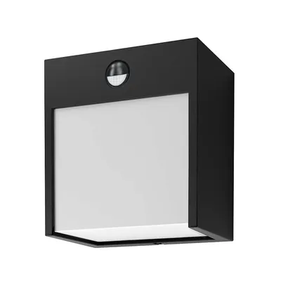 Obrázek produktu pro Solight Černé fasádní LED svítidlo s pohybovým čidlem 12W IP44 WO813