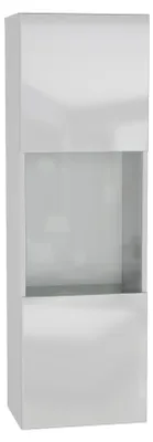 Image de raumhirsch - Armoire suspendue, blanche, blanc brillant, dimensions : 40 x 126 x 29 cm
