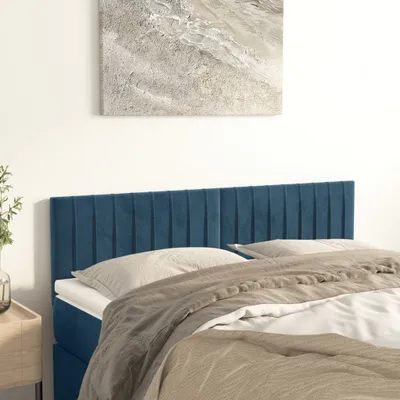 Produktbild von Kopfteile 2 Stk. Dunkelblau 72x5x78/88 cm Samt