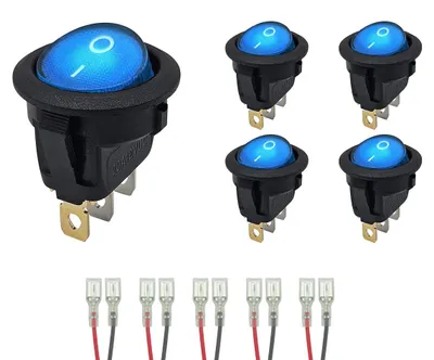 Productafbeelding van ProRide Wipschakelaar ON-OFF - 12V/20A - 3-Pins - Met Aansluitkabel - Blauw - 5 Stuks