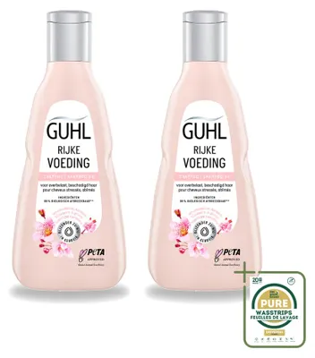 Obrázok produktu pre 2 x Šampon Guhl Rijke Voeding – pre suché vlasy – 250 ml – balenie s 2 kusmi