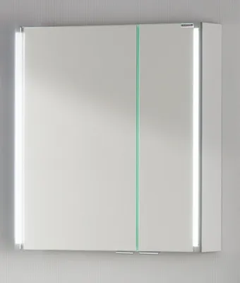 Immagine prodotto di Armadietto a specchio FACKELMANN LED / ideale per riporre gli utensili da bagno / Dimensioni (L x A x P): circa 61 x 67 x 16,5 cm / Armadietto con specchio e LED per il bagno / 2 ante / Corpo: bianco