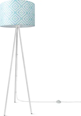 Produktbild von Stehlampe Wohnzimmer Modern E27 Leselampe Stehleuchte Stativ Retro Lampenschirm