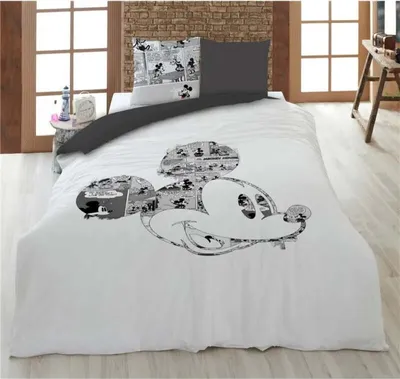 Produktbild von Disney Mickey Maus Kinder Bettwäsche 2tlg. Set 135x200 80x80 cm