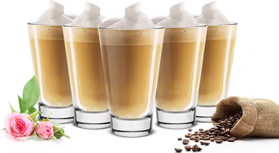 Produktbild von 6 Cocktailgläser 310ml Kaffeegläser Teegläser Saftgläser Trinkgläser Latte Macchiato Gläser