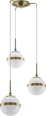 Zdjęcie produktu dla Scepters 3 - lampa wisząca trzypunktowa mleczna kula złoty