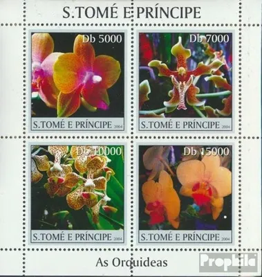 Produktbild von Briefmarken Sao Tome e Principe 2004 Mi 2579-2582 Kleinbogen (kompl.Ausg.) postfrisch Orchideen