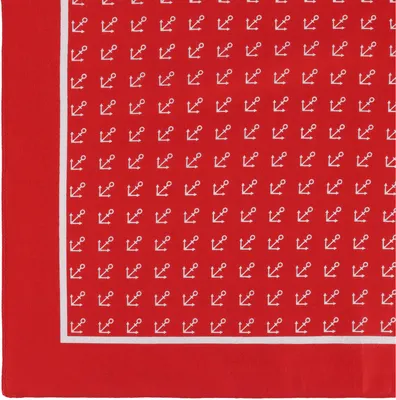 Produktbild von modAS Vierecktuch Bandana Kopftuch ca. 54x54 cm- Tuch in verschiedenen Designs und Farben aus Baumwolle in Rot mit Anker