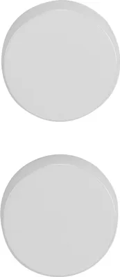 Produktbild von ECO Befestigung für runde Stoßgriffe - M8x70mm - geeignet für Türstärke 20-40mm, Kunststoff weiß