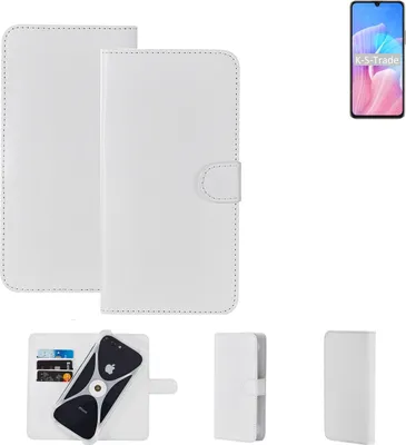 Produktbild von K-S-Trade Handy Hülle Schutz Hülle kompatibel mit Huawei Enjoy Z 5G Cover Case Bookstyle Bumper weiß 1x