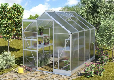 Obrázok produktu pre Skleník Vitavia Apollo 5000 polykarbonát 6 mm 195x261 cm hliník vr. základového rámu