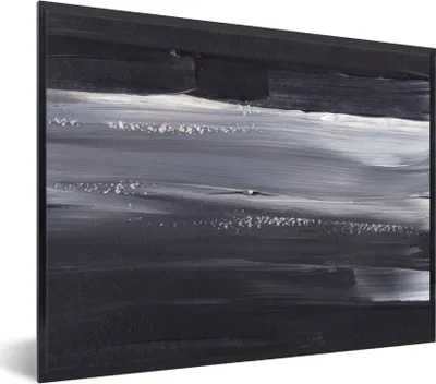 Produktbild von MuchoWow® Gerahmtes Poster Farbe - Abstrakt - Schwarz 40x30 cm - Poster mit Schwarzem Bilderrahmen Wandposter Rahmen Foto Bilder - Kunstposter - Wanddekorationen