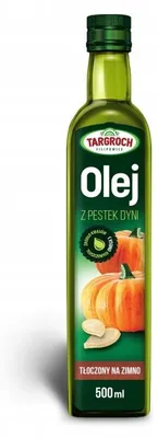 Zdjęcie produktu dla Olej Z Pestek Dyni Zimnotłoczony 500Ml Targroch