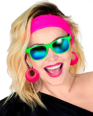 Produktbild von 80er-Ohrringe neonpink - Einheitsgröße