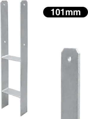 Zdjęcie produktu dla 2x 111MM Kotwa słupka Kotwa H Wspornik słupka Kotwa słupka
