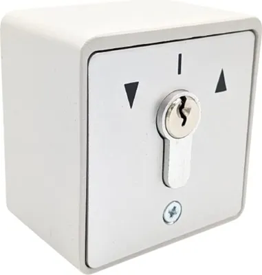 Image de geba MSC-APZ 1-2T/1 Interrupteur à clé en aluminium apparent Bouton-poussoir à clé avec demi-cylindre profilé DIN 2 boutons-poussoirs 3 clés anti-effraction gris clair IP54 Entraînement Porte de garage Porte Barrière Moteur