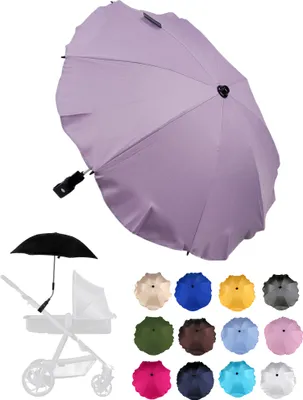 Produktbild von BAMBINIWELT Sonnenschirm für Kinderwagen Ø68cm UV-Schutz50+ Schirm Sonnensegel Sonnenschutz,flieder