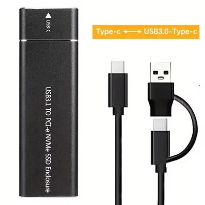 Obrázok produktu pre Externe 512GB SSD Pevný disk USB-C3.1/USB-A s Micron SSD (MTFDKBA512TKF) Čierna