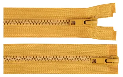 Produktbild von 1 Reißverschluss 2-Wege 5mm 75 cm teilbar Autolock Doppelzipper Farbwahl,goldgelb