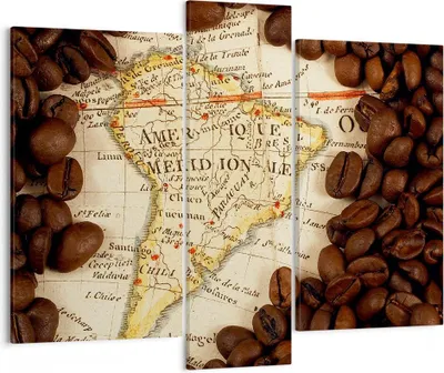 Produktbild von Bild auf Leinwand - Leinwandbild - Südamerika Samen Kaffee - 95x80cm - Wand Bild - Wanddeko - Leinwanddruck - Bilder - Kunstdruck - Wanddekoration - Leinwand bilder - Wandkunst - CB95x80-2198