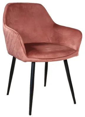 Imagen del producto de Silla de comedor con reposabrazos de terciopelo