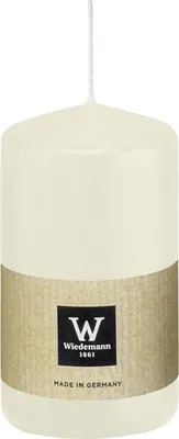 Produktbild von Stumpenkerze aus Paraffin, Elfenbein, Wiedemann, 100/58 mm, Brenndauer ca. 33h