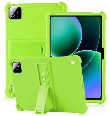 Obrázek produktu pro Tableta Pouzdro pro Xiaomi Pad 7/Xiaomi Pad 7 Pro 11,2", nárazuvzdorné měkké silikonové ochranné pouzdro se stojánkem Zelená
