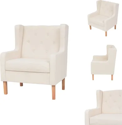 Produktbild von vidaXL Sessel Cremeweiß Stoff -  Sessel