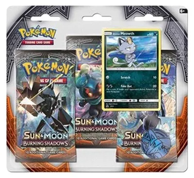 Immagine prodotto di Pokemon Burning Shadows: Alolan Meowth 3-Pack Blister