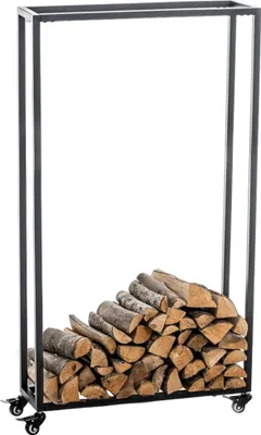 Immagine prodotto di CLP Porta legna Hetta, nero 25x60x150 cm