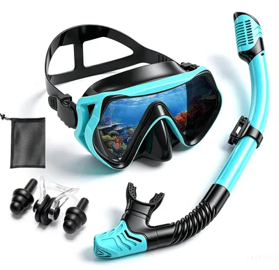 Productafbeelding van Snorkelset met een duikmasker met anti-condensatie en een droogsnorkel