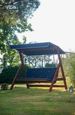 Produktbild von Skye Decor, Roma 2002 - Navy Blue, Dreifach-Gartenschaukel, Marineblau, 190 x 180 x 120 cm