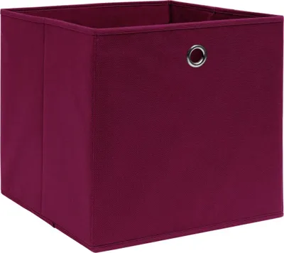 Immagine prodotto di Scatole con Coperchi 10 pz Rosso Scuro 32x32x32 cm Tessuto