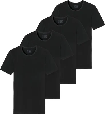 Produktbild von SCHIESSER Herren T-Shirt 4er Pack - Serie "95/5", Rundhals, S-XXL Schwarz XL