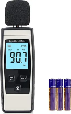Obrázok produktu pre Profesionálny hlukomer – DB meter – meradlo hluku – biela s čiernou
